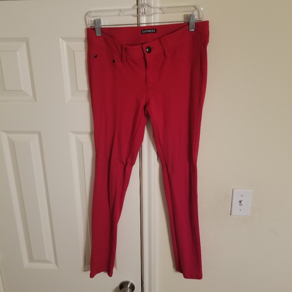 Express red jeggings in small